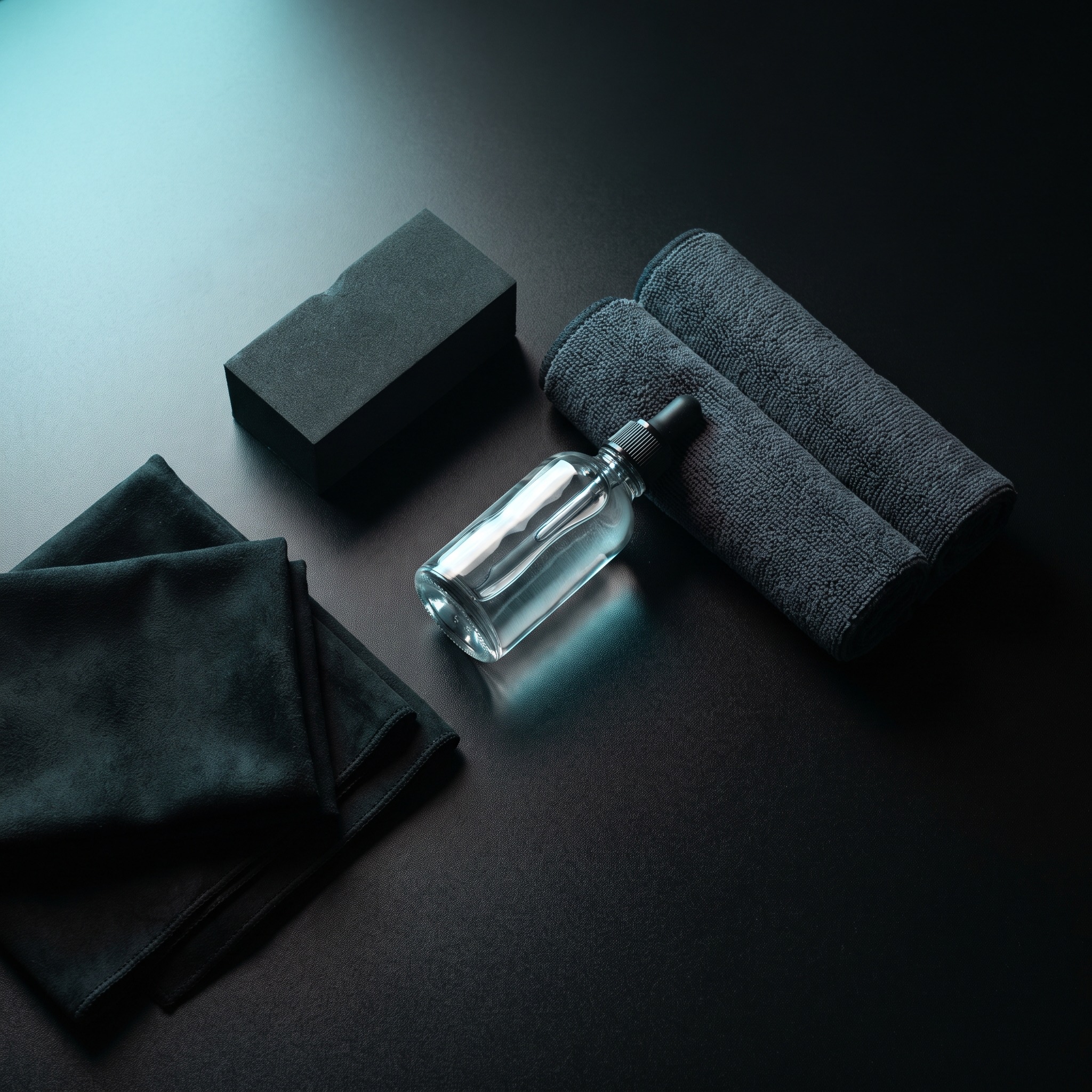 NanoPros ceramic coating kit with applicators and microfiber towels